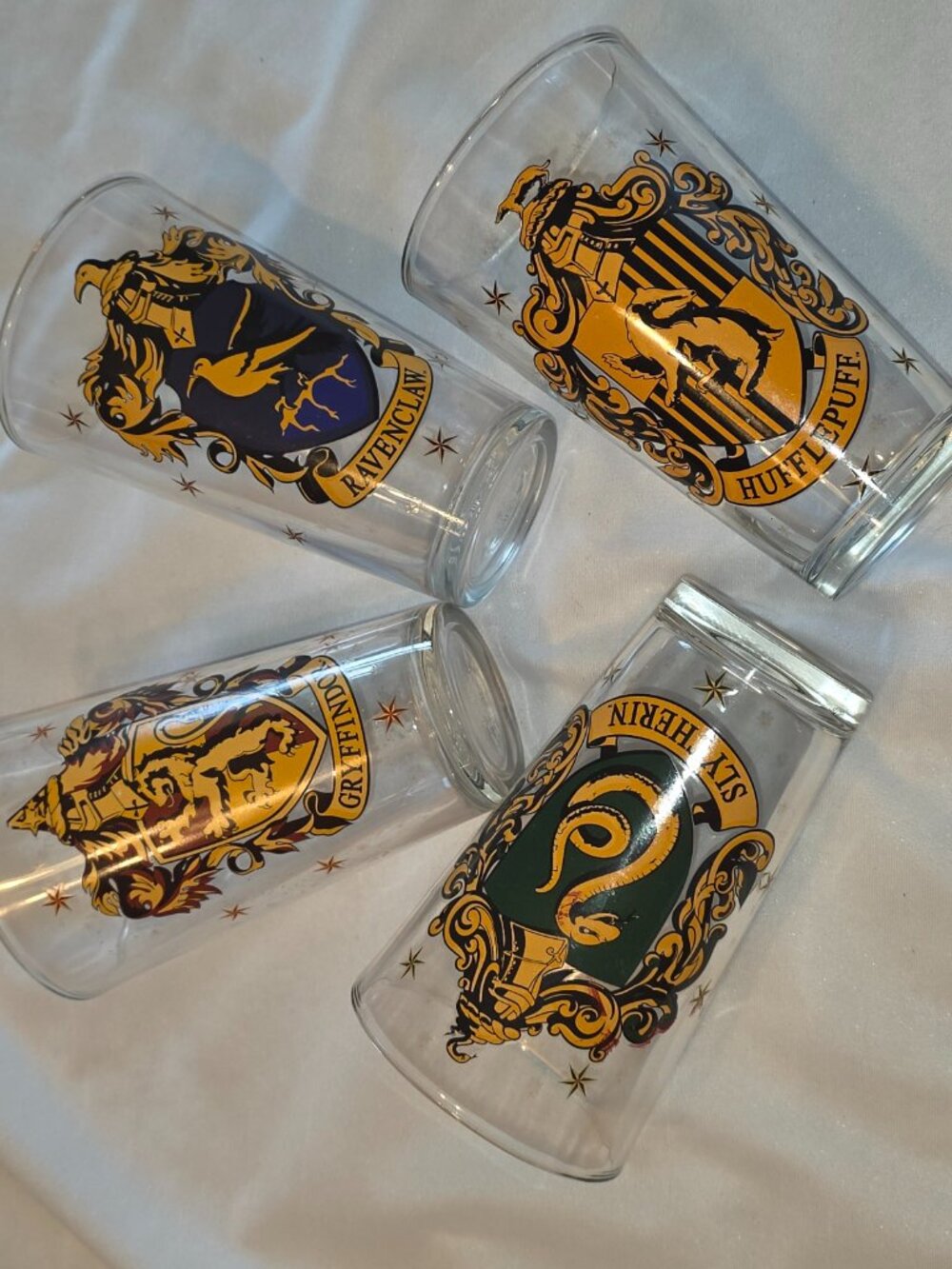 Harry Potter Hogwarts House Drinking Glasses Drinkware 16 oz Collectible Movie - Picture 6 of 6